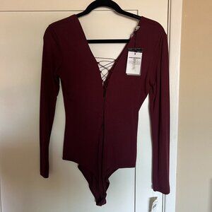 T by Alexander Wang Lace Up Body Suit